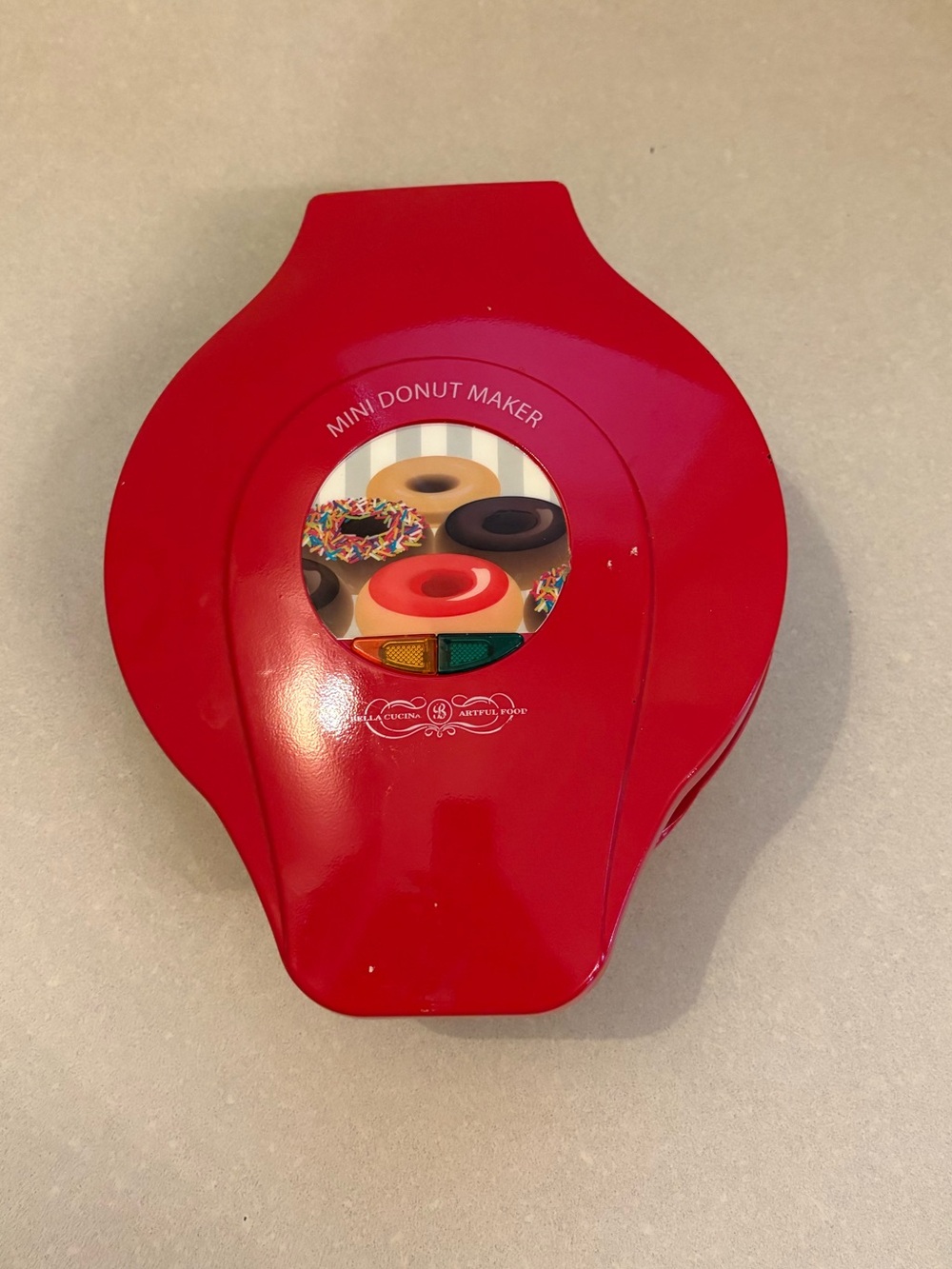 Red Mini Donut Maker - Easy Home Donut Press